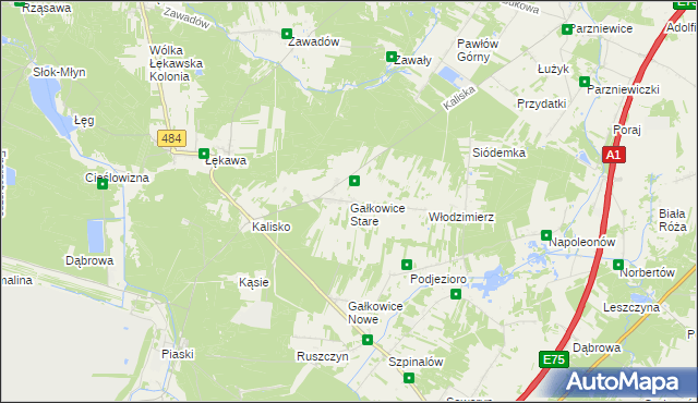 mapa Gałkowice Stare, Gałkowice Stare na mapie Targeo