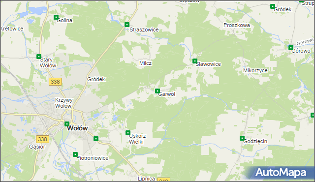 mapa Garwół, Garwół na mapie Targeo