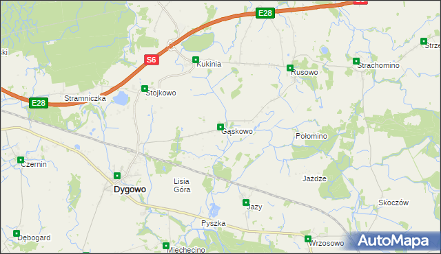 mapa Gąskowo, Gąskowo na mapie Targeo