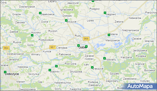 mapa Gdów, Gdów na mapie Targeo