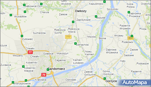 mapa Gierlachów, Gierlachów na mapie Targeo