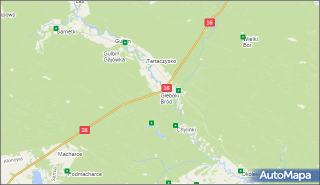 mapa Głęboki Bród, Głęboki Bród na mapie Targeo