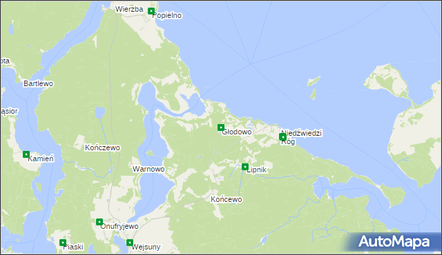 mapa Głodowo gmina Ruciane-Nida, Głodowo gmina Ruciane-Nida na mapie Targeo