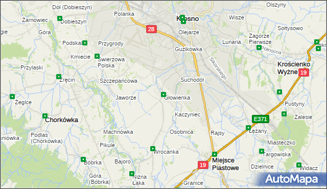 mapa Głowienka, Głowienka na mapie Targeo