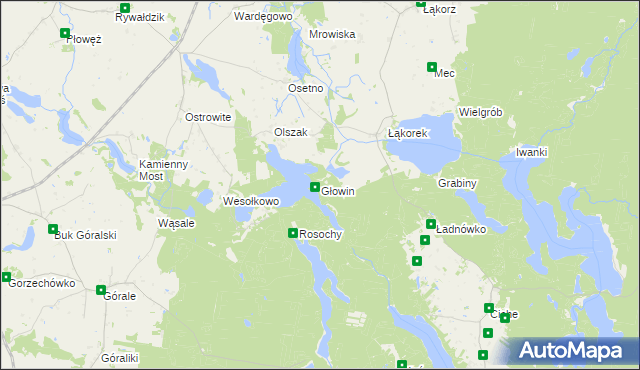 mapa Głowin, Głowin na mapie Targeo