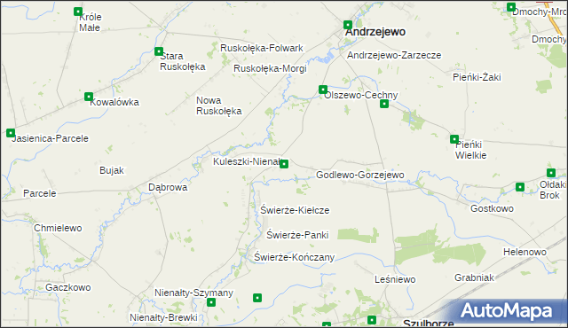 mapa Gołębie-Leśniewo, Gołębie-Leśniewo na mapie Targeo