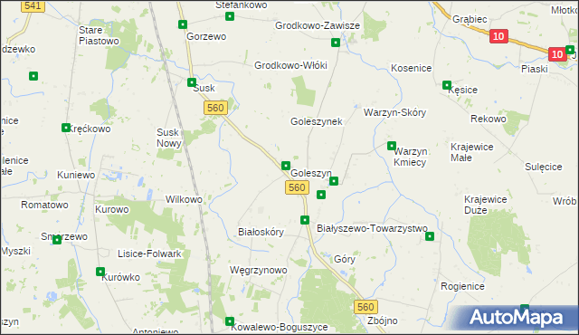 mapa Goleszyn, Goleszyn na mapie Targeo