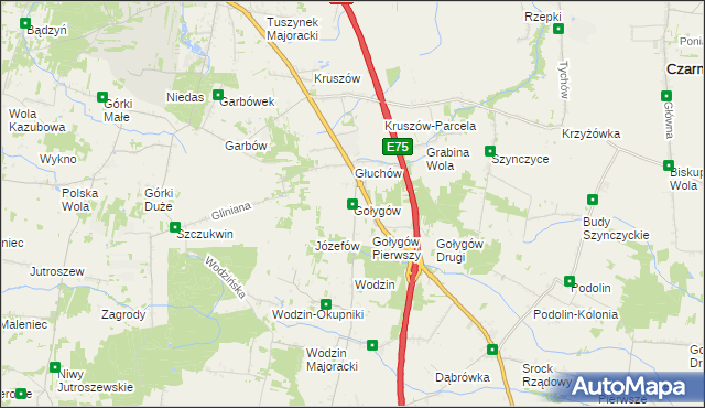 mapa Gołygów, Gołygów na mapie Targeo