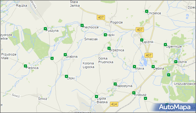 mapa Górka Prudnicka, Górka Prudnicka na mapie Targeo