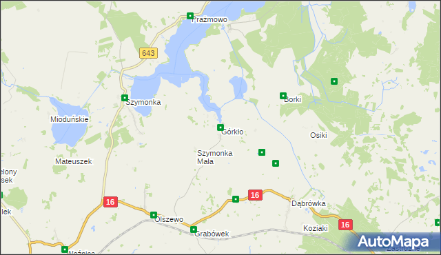 mapa Górkło, Górkło na mapie Targeo