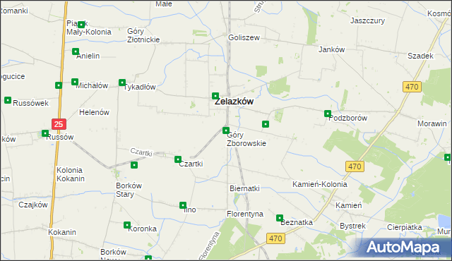 mapa Góry Zborowskie, Góry Zborowskie na mapie Targeo