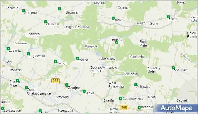 mapa Gorzakiew, Gorzakiew na mapie Targeo