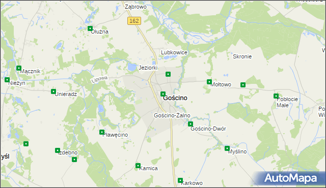 mapa Gościno, Gościno na mapie Targeo