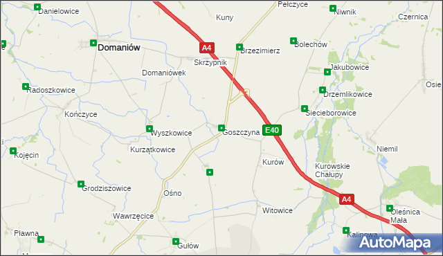 mapa Goszczyna, Goszczyna na mapie Targeo