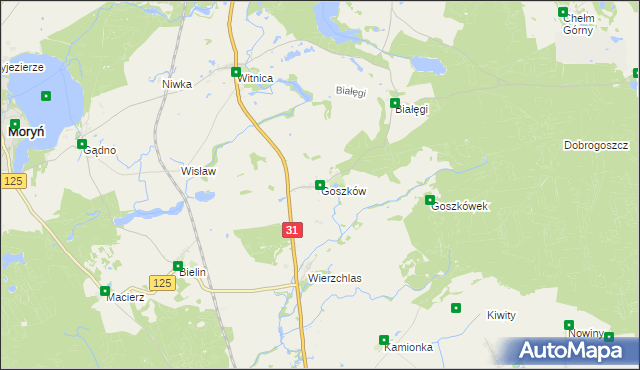 mapa Goszków, Goszków na mapie Targeo