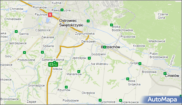 mapa Goździelin, Goździelin na mapie Targeo