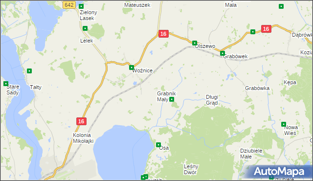 mapa Grabnik Mały, Grabnik Mały na mapie Targeo