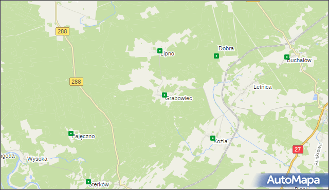 mapa Grabowiec gmina Świdnica, Grabowiec gmina Świdnica na mapie Targeo