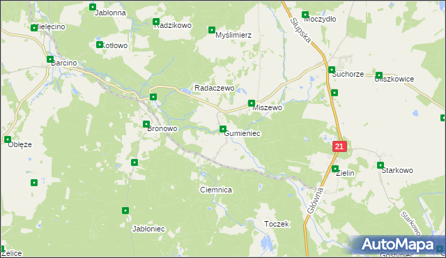 mapa Gumieniec, Gumieniec na mapie Targeo