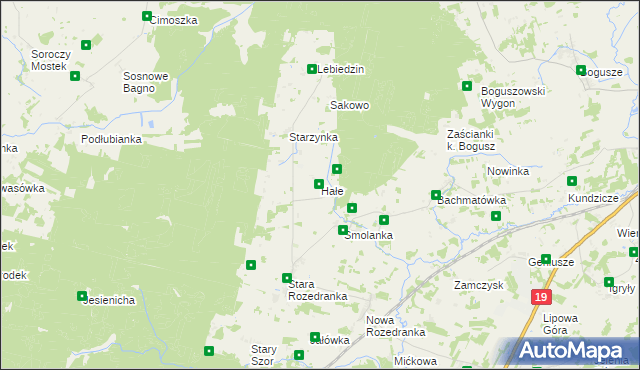 mapa Hałe, Hałe na mapie Targeo