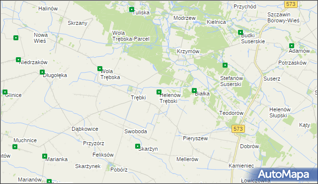 mapa Helenów Trębski, Helenów Trębski na mapie Targeo