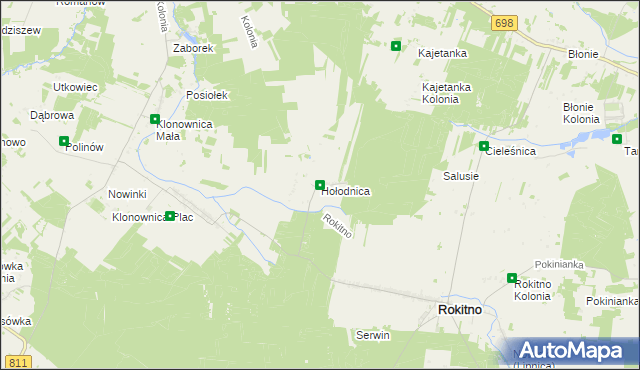 mapa Hołodnica, Hołodnica na mapie Targeo