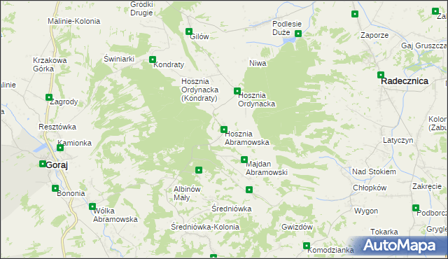 mapa Hosznia Abramowska, Hosznia Abramowska na mapie Targeo