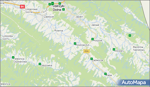 mapa Hoszowczyk, Hoszowczyk na mapie Targeo