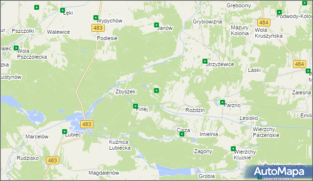 mapa Huta Strzyżewska, Huta Strzyżewska na mapie Targeo