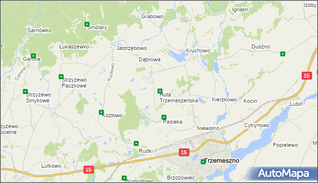 mapa Huta Trzemeszeńska, Huta Trzemeszeńska na mapie Targeo