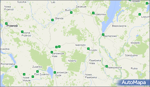 mapa Iwaniszki, Iwaniszki na mapie Targeo