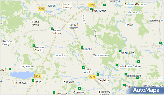 mapa Izabelin gmina Brudzeń Duży, Izabelin gmina Brudzeń Duży na mapie Targeo