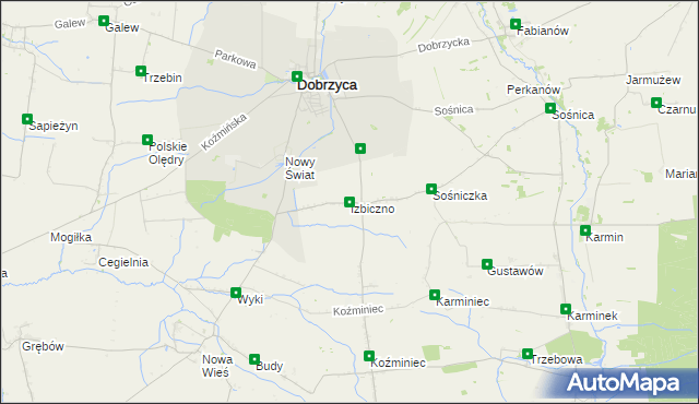 mapa Izbiczno, Izbiczno na mapie Targeo