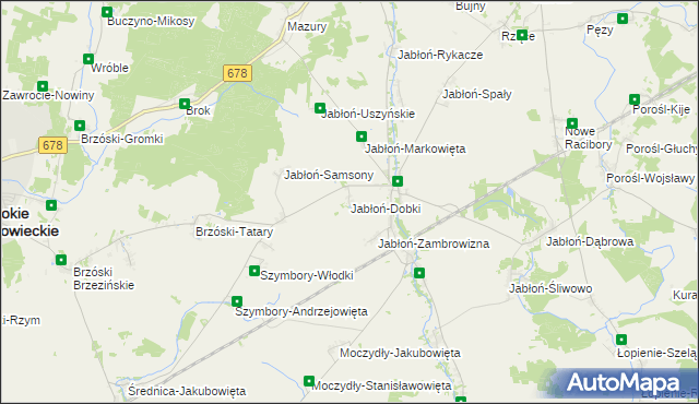 mapa Jabłoń-Dobki, Jabłoń-Dobki na mapie Targeo