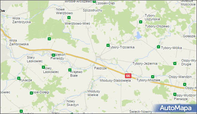 mapa Jabłonka Kościelna, Jabłonka Kościelna na mapie Targeo