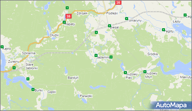 mapa Jadaminy, Jadaminy na mapie Targeo