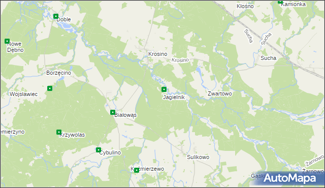 mapa Jagielnik, Jagielnik na mapie Targeo