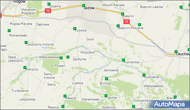 mapa Jankowice gmina Jeżów, Jankowice gmina Jeżów na mapie Targeo