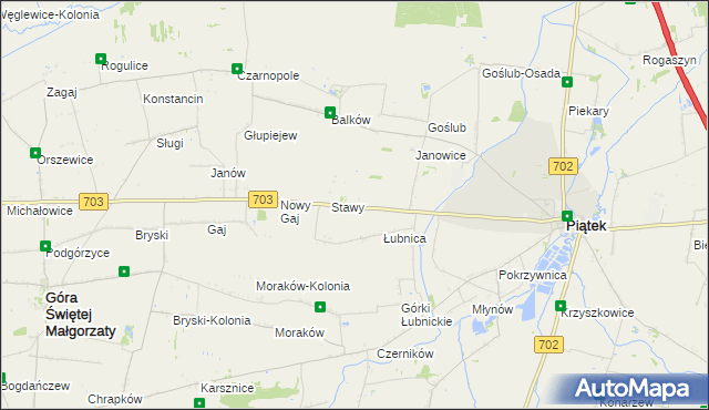 mapa Janówek gmina Piątek, Janówek gmina Piątek na mapie Targeo