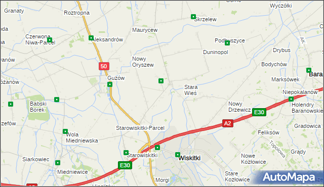 mapa Janówek gmina Wiskitki, Janówek gmina Wiskitki na mapie Targeo