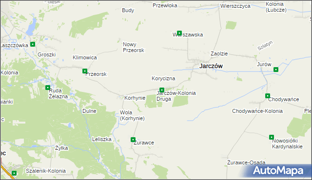 mapa Jarczów-Kolonia Druga, Jarczów-Kolonia Druga na mapie Targeo