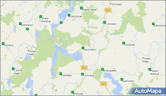 mapa Jaromierz gmina Gardeja, Jaromierz gmina Gardeja na mapie Targeo