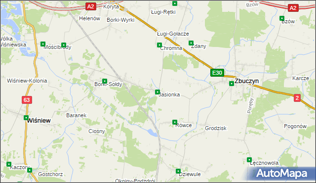 mapa Jasionka gmina Zbuczyn, Jasionka gmina Zbuczyn na mapie Targeo