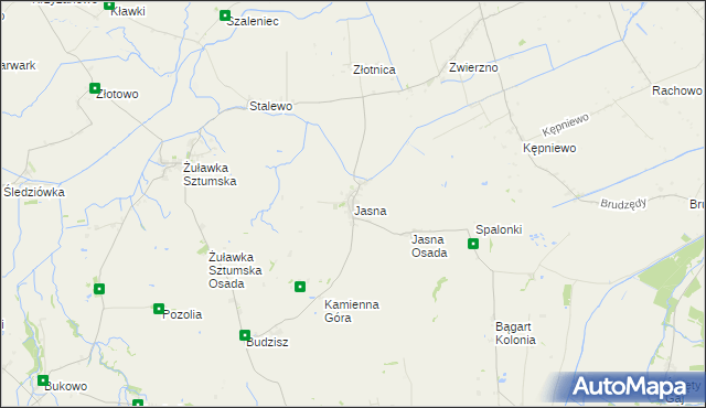 mapa Jasna, Jasna na mapie Targeo