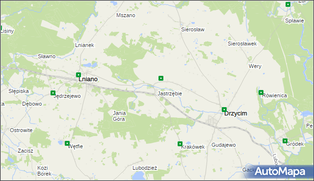 mapa Jastrzębie gmina Drzycim, Jastrzębie gmina Drzycim na mapie Targeo