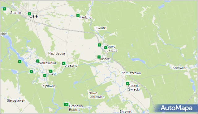 mapa Jaszcz, Jaszcz na mapie Targeo