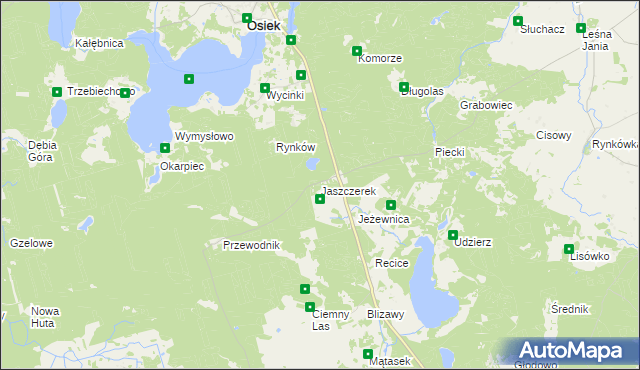 mapa Jaszczerek, Jaszczerek na mapie Targeo