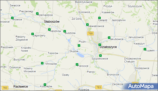 mapa Jazdowice, Jazdowice na mapie Targeo