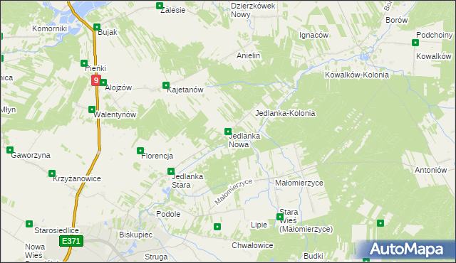 mapa Jedlanka Nowa, Jedlanka Nowa na mapie Targeo