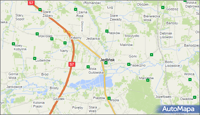 mapa Jedlińsk, Jedlińsk na mapie Targeo
